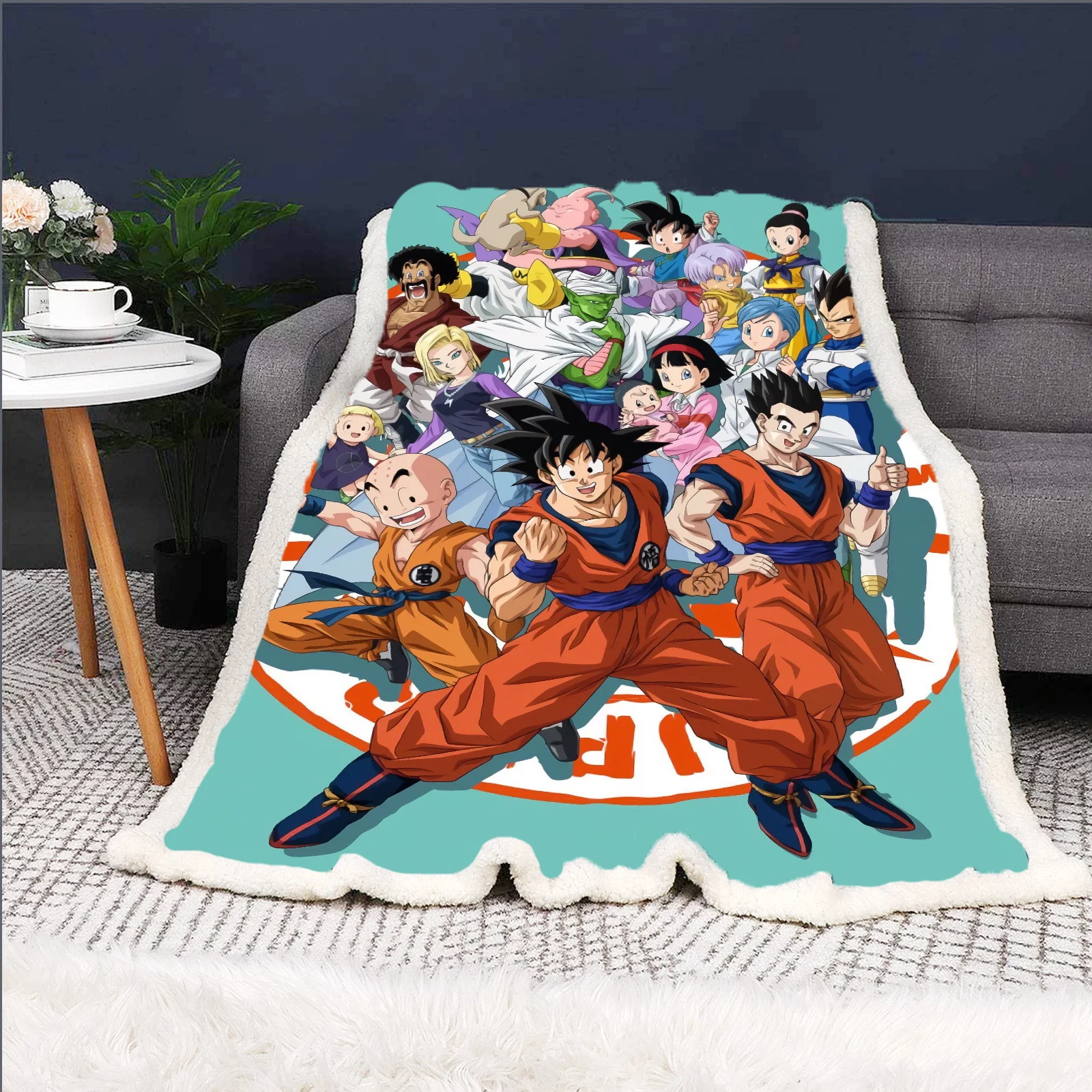 Dragon Ball Anime Blanket For Winter Furry Microfiber Fabric Home Travel Airplane Bed Blankets And Throws Luxury