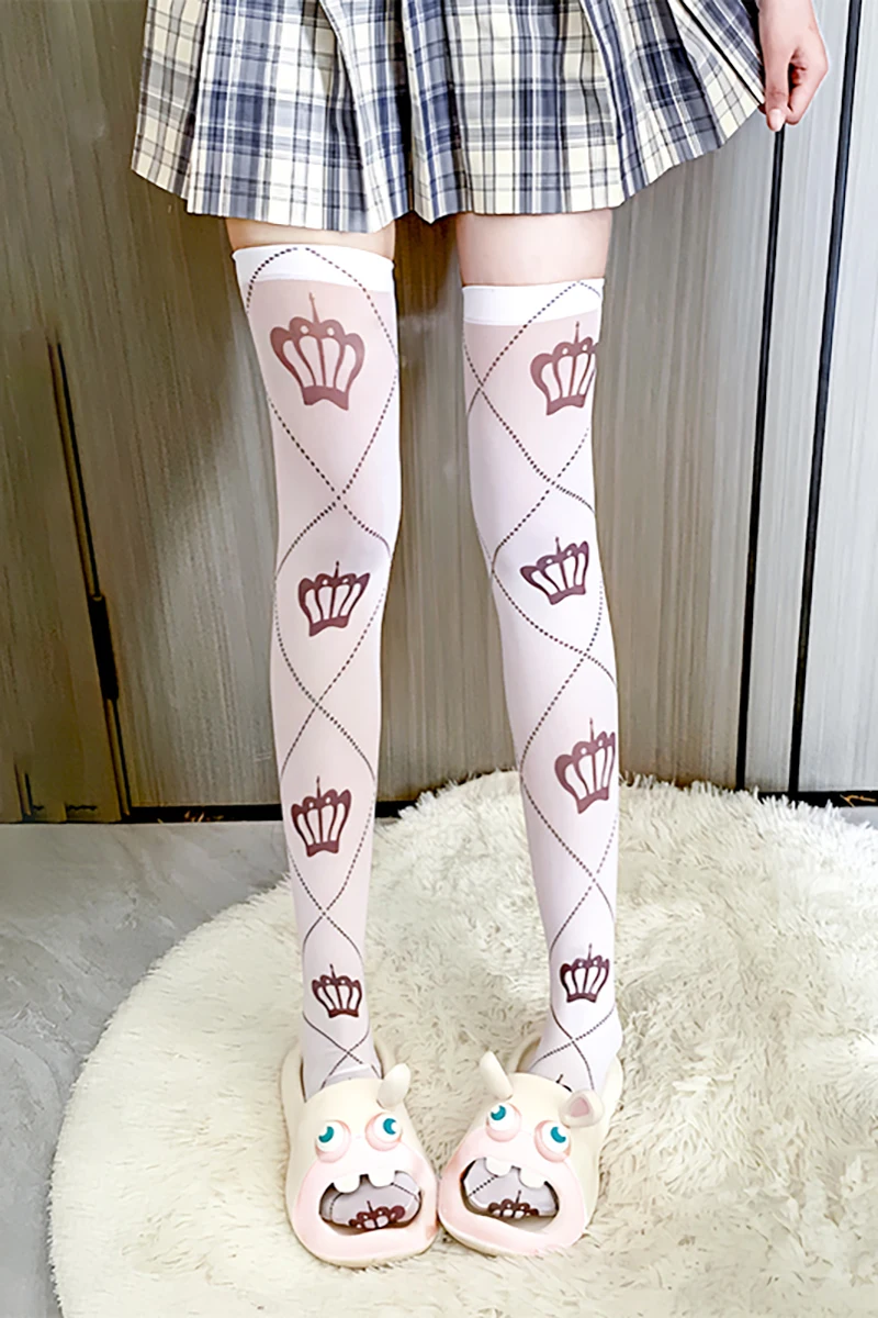 DIY privé op maat gemaakte dijsokken vrouwelijke sexy 3D-geprinte over-de-knie sokken om uw privéontwerp aan te passen
