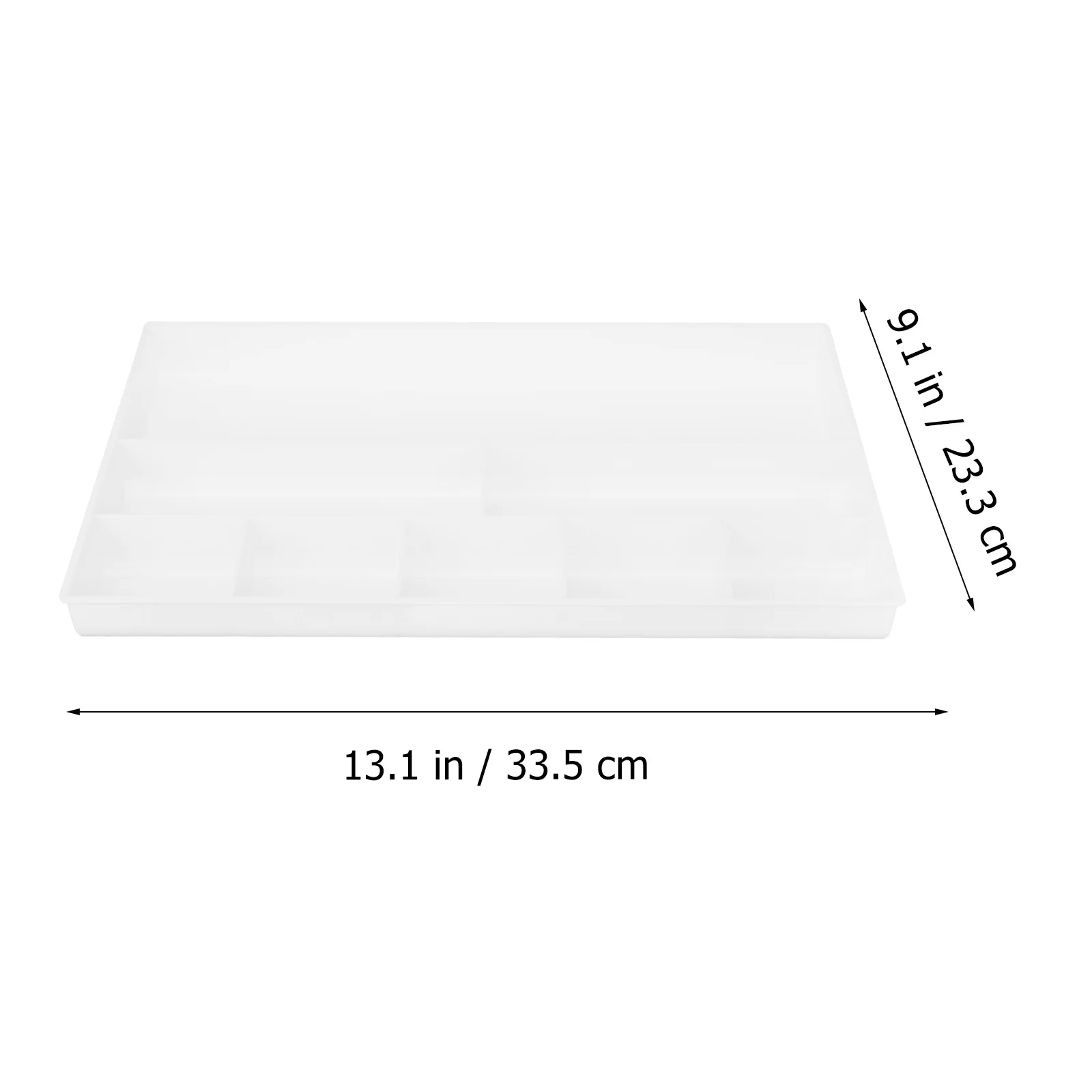 Office Drawer Organizer Rectangle Plastic Desktop Storage Box Multi Grids Pen Holder For Desk Vanity Kitchen Bedroom