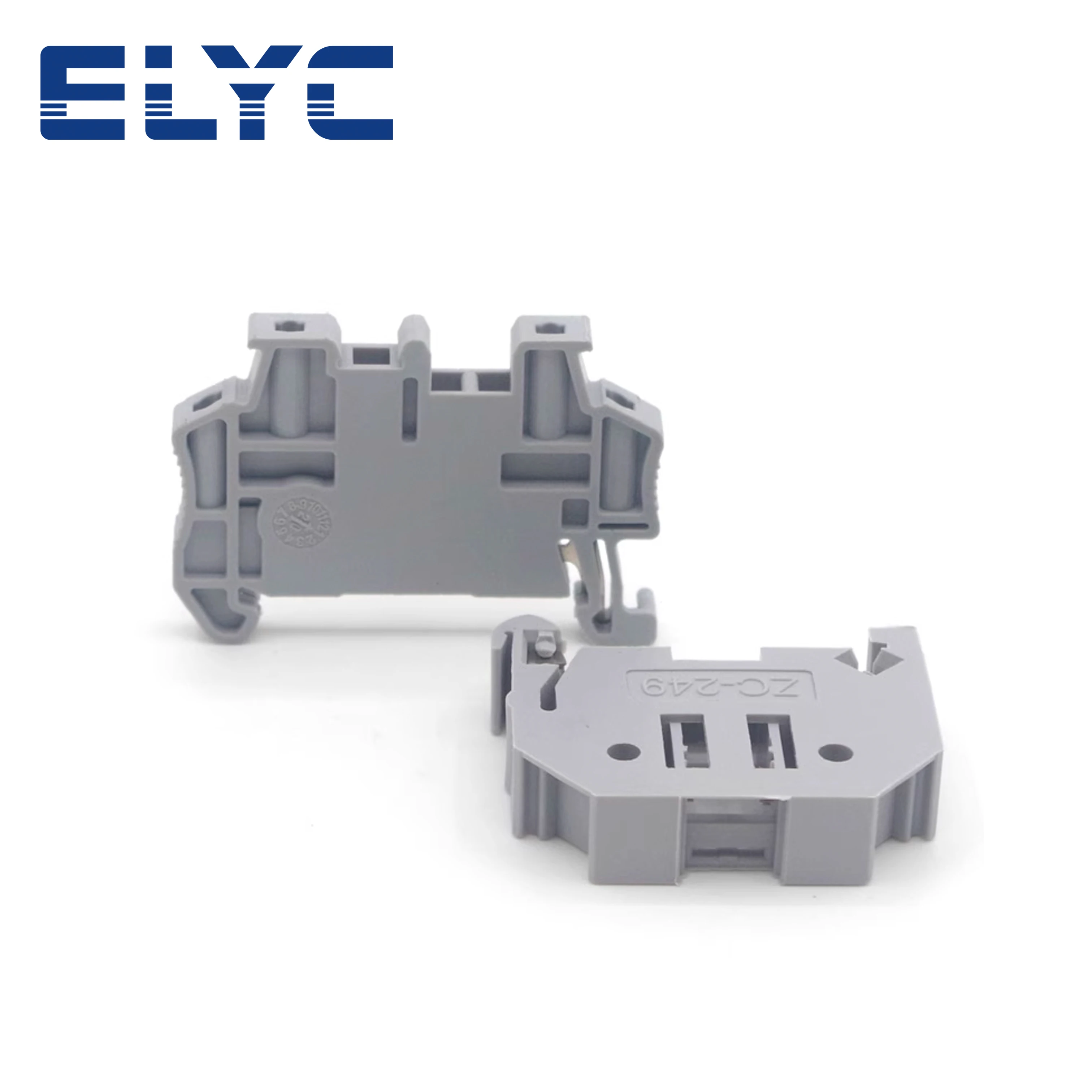 100PCS ZC249 249-117 Terminal Block Terminal Fixer Guide Clamp ST Wiring Termin ZC35-5 Self-locking Spring End Stop