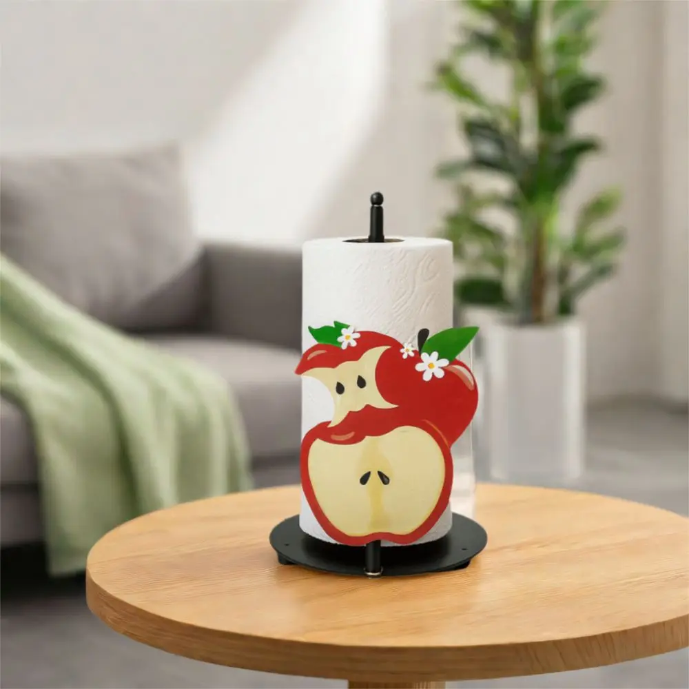 

Metal Standing Paper Towel Holder Vertical Stand Cute Kitchen Paper Towel Stand Space-Saving Decorative