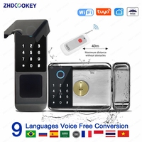 Outdoor Waterproof Tuya Smart Lock with Remote Control IC Card Digital Key-pad Electronic Biometria Security Lock For Gate Door