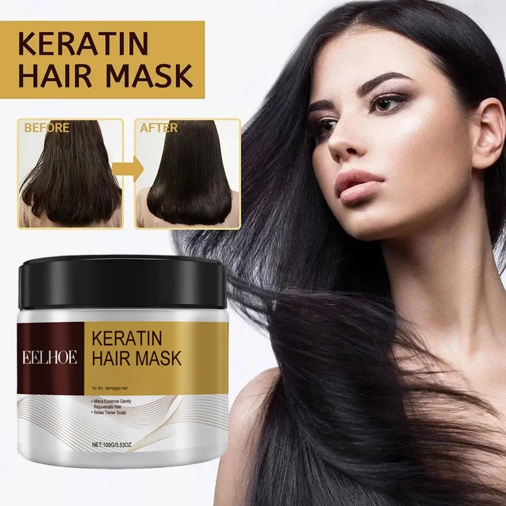 Collagen hair mask  Repair Damage Frizzy Straighten Soft Smooth Moisturize Hair Treatment Hair Restore Cream Hair Care