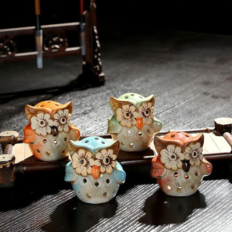 Creative Hollow Owl Aromatherapy Burner Candle Holder Smoking Backflow Incense Burner Creative Fragrance Item Home Decor