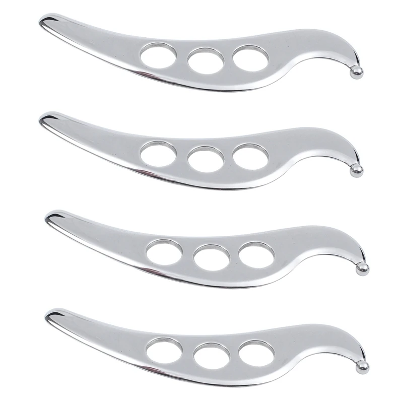 

4X Stainless Steel Gua Sha Guasha Plate Massager Tool Scraper Physical Therapy Loose Muscle Meridian Spa Board Tool