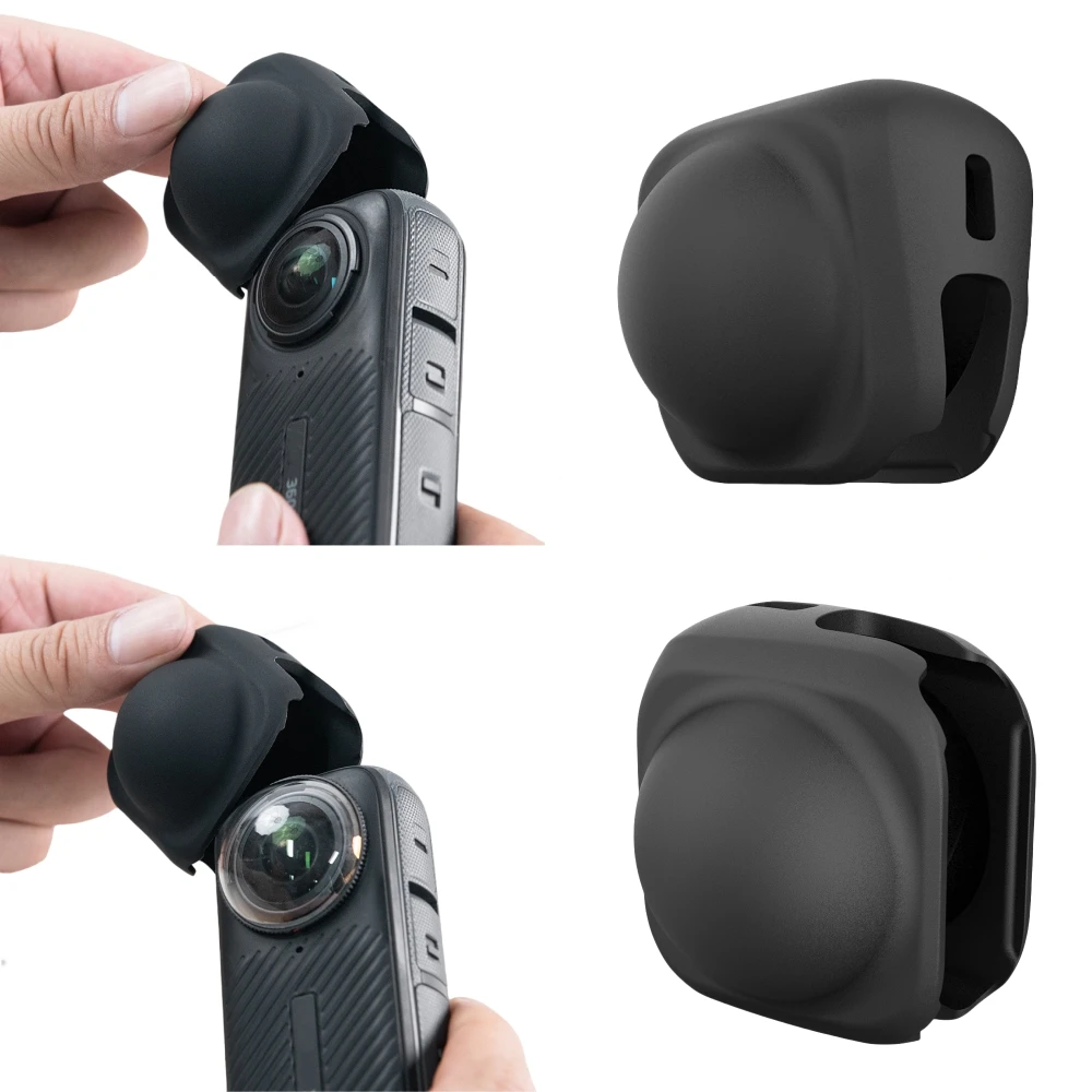 Silicone Case Lens Cap Cover Screen Glass Protector for Insta360 X4 Action Camera Anti-Dust Protective Accessories