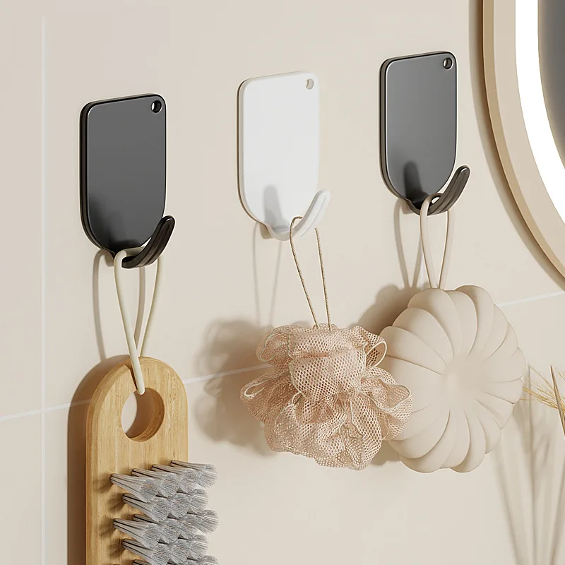 

5pcs Install Stainless Steel Wall Hooks Heavy-duty Self-adhesive Keys, Adhesive Kitchens, Doors, Household Hooks