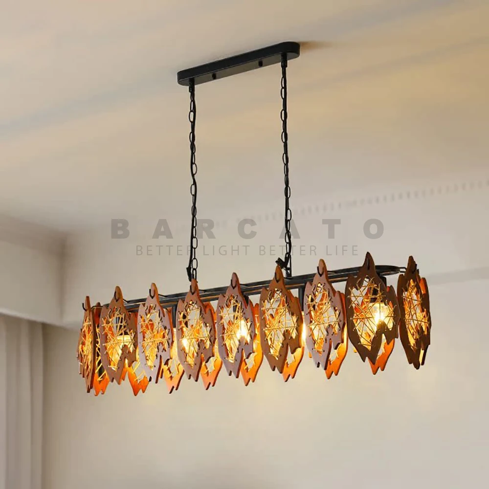 

Designer Solid Wood Cage Pendant Lights Black Metal Lamp Lighting Fixtures Home Decor Loft Stairs Hanging Lamp Drop Shipping E27