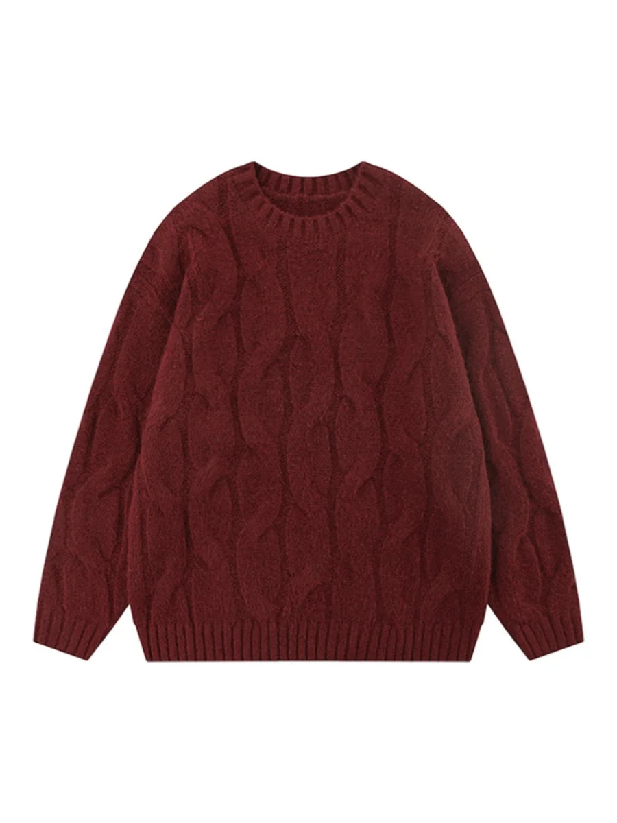 Morbido maglione rosso grassoccio da donna invernale Top lavorato a maglia allentato di Capodanno coreano Sle Pendolarismo Thiened Long Sve round Ne