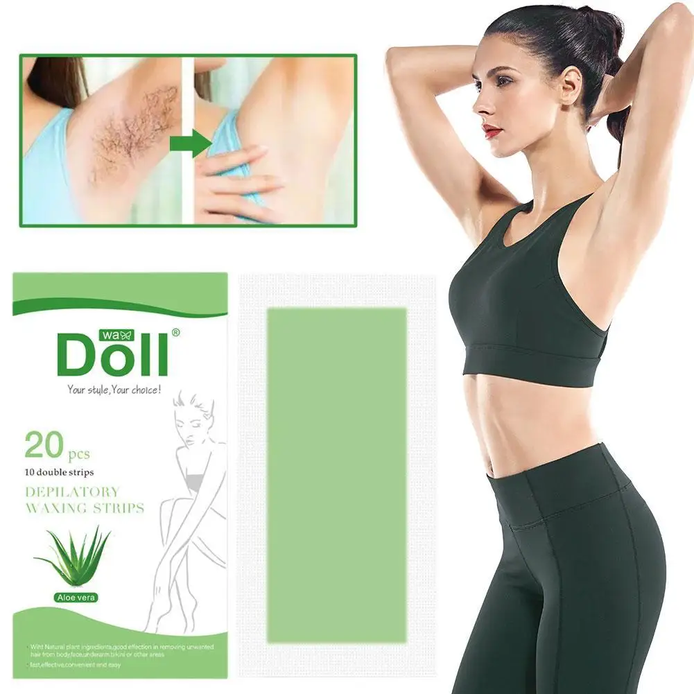 20Pcs Removal Nonwoven Body Cloth Double Sided Disposable Lip Arm Body Hair Removal Wax Paper Strips Stickers For Women Men New