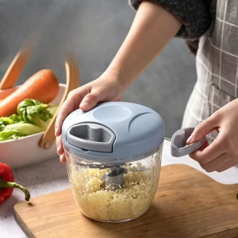 Hot Selling Manual Garlic Puree Grinder Rope Type Food Processor Baby Food Aid Tool Garlic and Onion Puree Making