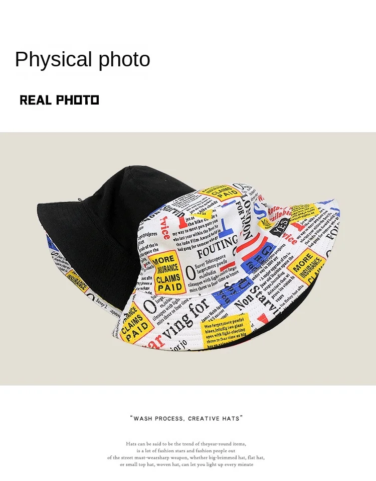 Wendbare Fischermütze, Bucket Hat für große Köpfe, beidseitig tragbar, Outdoor, Übergröße, verstellbar 56-60cm 61-64cm XL für Männer und Frauen – Detail 8
