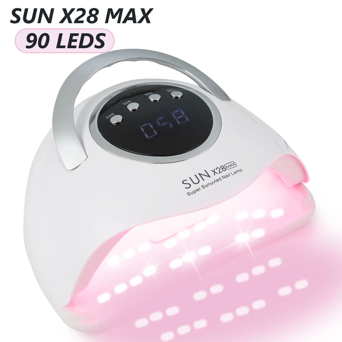 

90 LEDs UV/LED Nail Dryer Lamp Professional Big Space Nail Lamp for Fast Drying Nails Gel Polish with Infrared Sensor Salon Tool