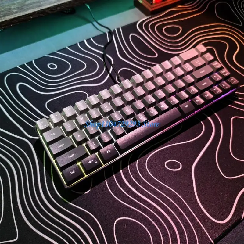 

Y2GD Professional Wireds Keyboards 68 Caps 25 Rollover RGBs Side Glows IP54 Rateds