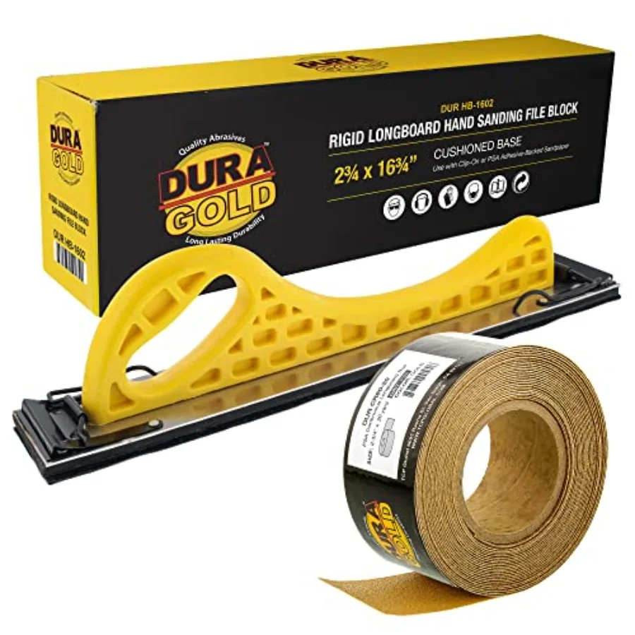 

Блок для ручной шлифовки Pro Series Longboard - с креплением на липучке, адаптером PSA и абразивной наждачной бумагой PSA Longboard 320 грит