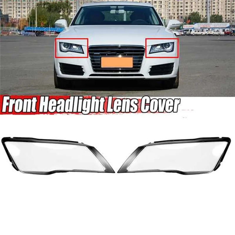

R1-Car Headlight Cover Transparent Lamp Shade Headlight Shell Lens Lampshade For A7 2011-2014 Right Replacement