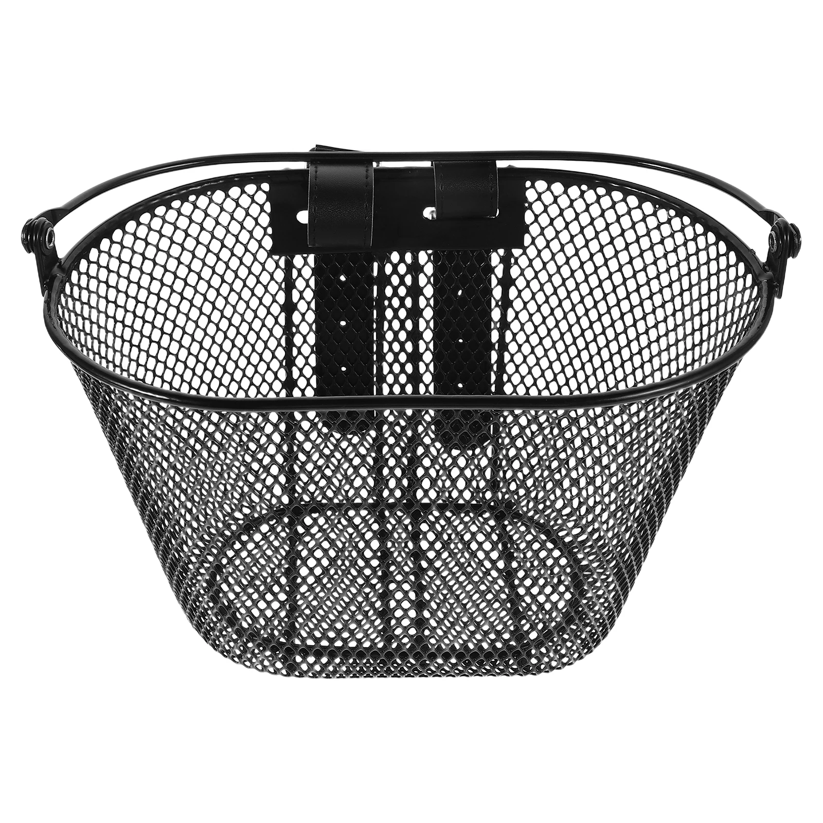 

Bicycle Basket Cargo Rack Baskets Black Mesh Storage Organizer Kids Bike Front Handheld Durable Metal Smooth Easy Child Friendly