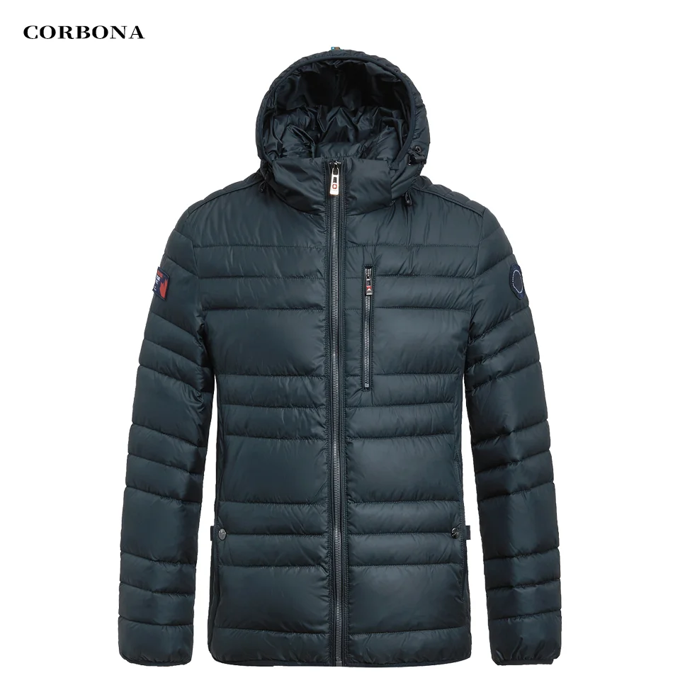 2024 CORBONA Winter Men Coat Thick Jacket Freeze Warm Fur Detachable Hat Dad Gift Outdoor Cool Fashion Daily Casual Black Parka