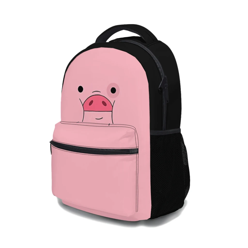 Cute pig face-mochila impermeable para niños y niñas, morral escolar de alta capacidad para ordenador portátil, 17 pulgadas ﻿ ﻿