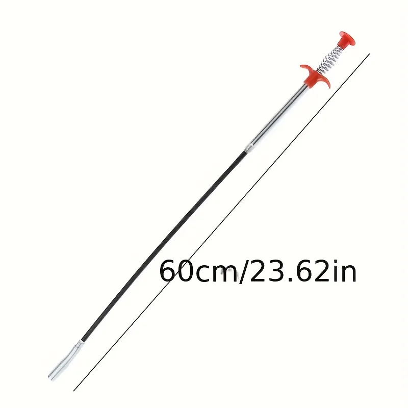 Ferramenta de desobstrução de vaso sanitário, limpador de drenagem de vaso sanitário doméstico com 4 garras, agarrador de esgoto portátil flexível, selecionador de lixo para pias domésticas