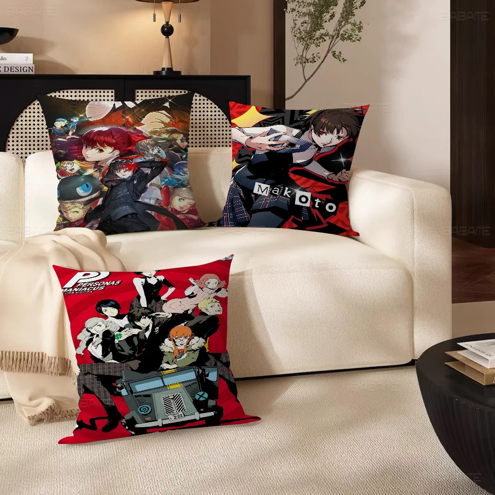 

Persona 5 Gaming Pillow Anime Pillow Sofa Bed Head Pillow Cover Cushion Cover 45x45 cm Fashion