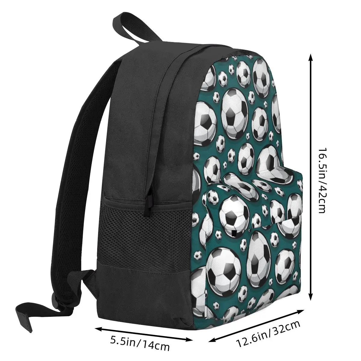 Soccer Ball Balls Pattern Blue Football Sport Sports Backpacks Boys Girls Bookbag Children School Bags Cartoon Shoulder Bag