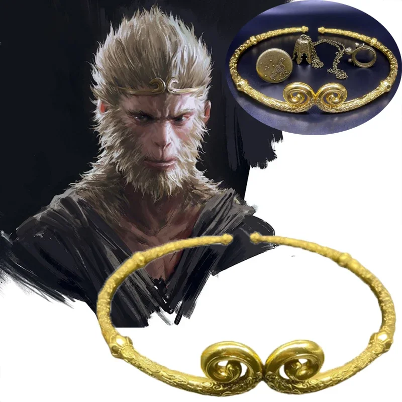 Black Myth Wukong Monkey King Hoop Rod Ring Mythical Ornament MKB Game Peripheral Golden Hoop Stick Sun Wukong Decoration TOY