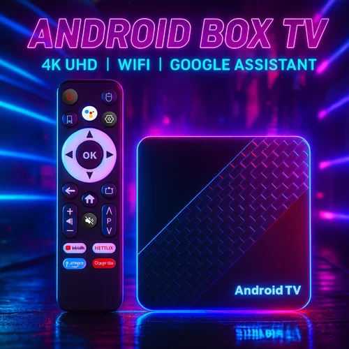 Android TV Box 14,0 8K HDR reproductor multimedia inteligente 4GB 64GB decodificador Dual WiFi BT5.4 dispositivo de Streaming voz remota cine en casa