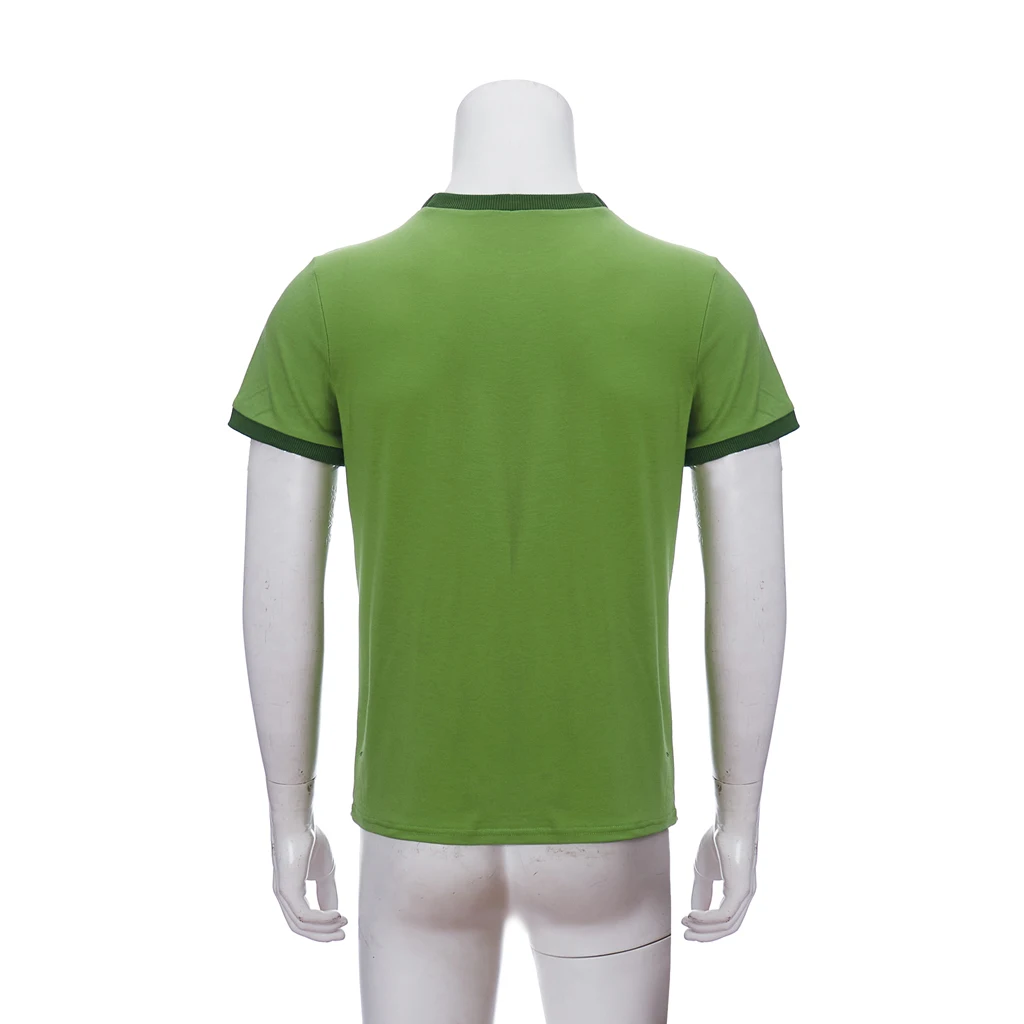 Scott Pilgrim disfraz de Cosplay Scott Pilgrim vs. Camiseta verde del mundo corazón Ringer para hombre Top Halloween carnaval fiesta traje de hombre