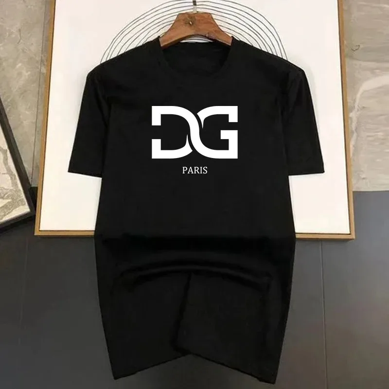 PLUS SIZE Letter D Printed Men's T-Shirt Fashion Summer T-Shirt Casual Clothing Harajuku Short Sleeve Cotton T-Shirt Men's Top