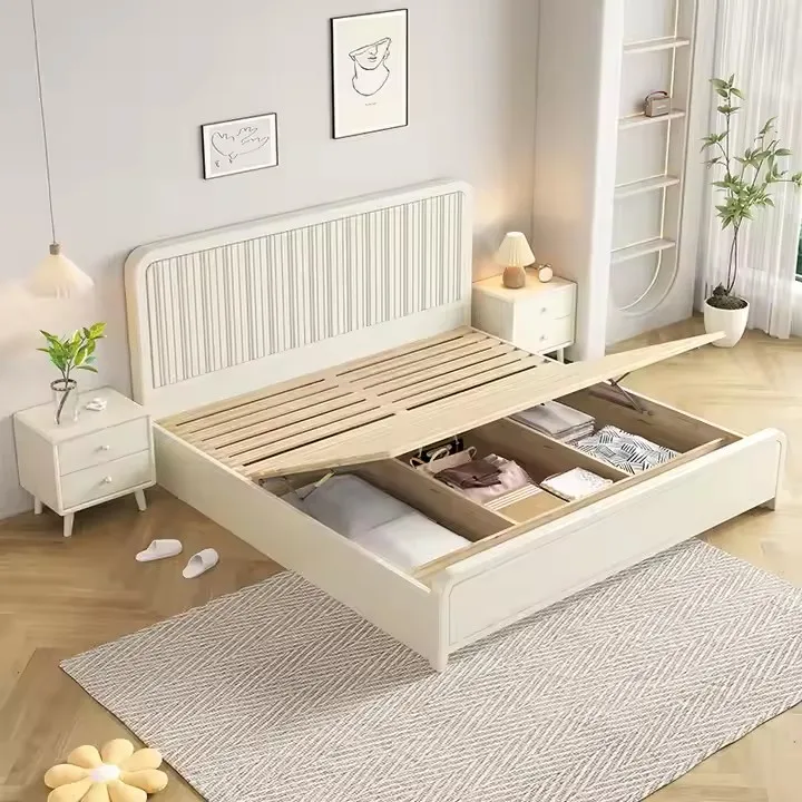 

Simple Design Full Size Wooden Bed Color Optional Hotel Furniture Home Bedroom Furniture