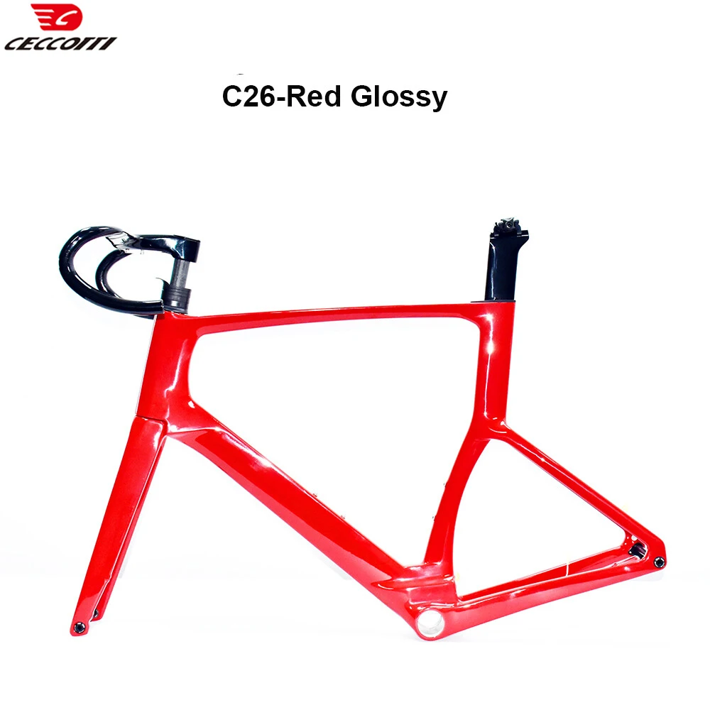 CECCOTTI RF26 Model Customized Color T1000 Carbon Frame Road Bike Disc Brake And Full Hidden Cable Bicycle Frameset