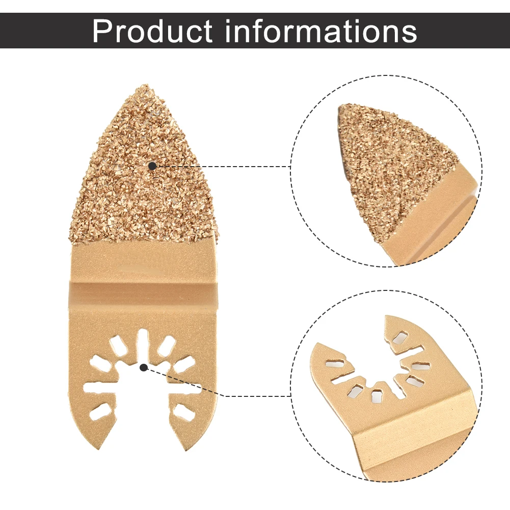 Carbide Oscillating Saw Blades Triangle Rasp Saw Tool For Rough Sanding Fillers Tile Ceramics Multitool Saw Blade Power Tools