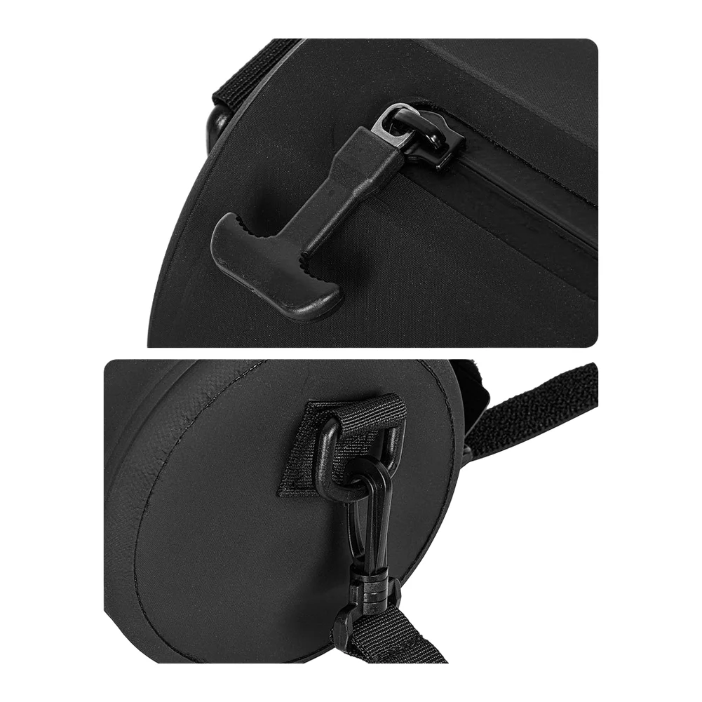 Waterproof Bike Pouch Bike Handlebar Bag Thermoplastic Polyurethane Fabric 3.9L Large Capacity Black For Road Bikes