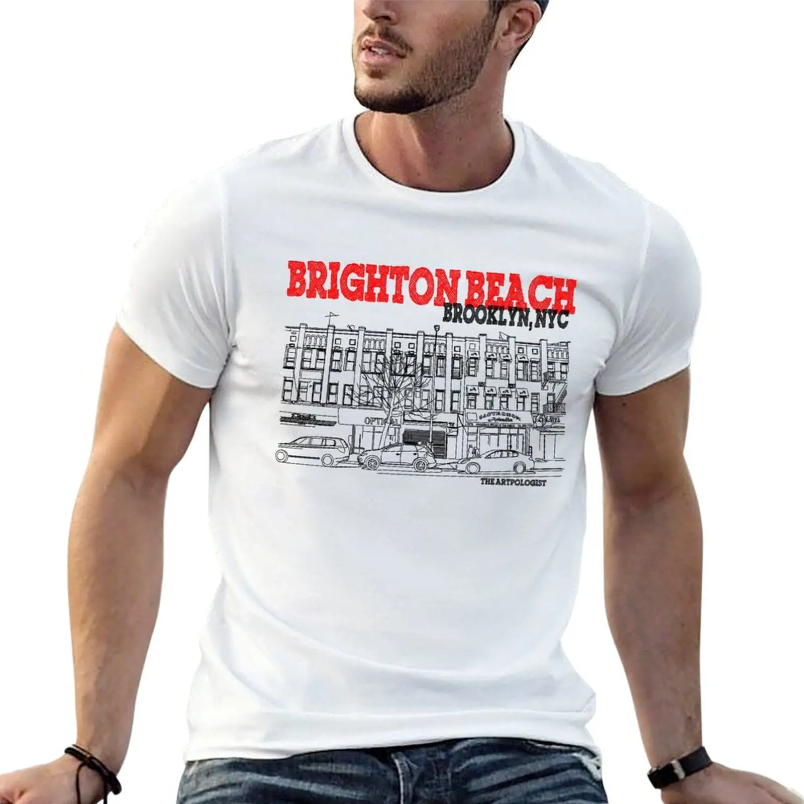 

Brighton Beach Avenue Storefronts T-Shirt man graphic t shirt essential t shirt T-Shirt