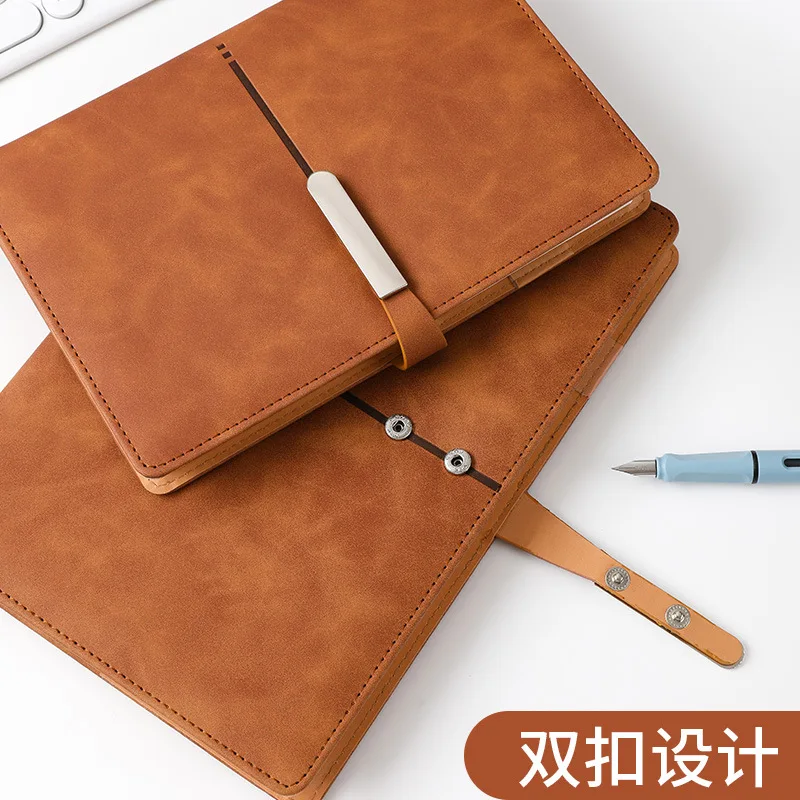 Notebook book wholesale thickened A5 leather notebook B5 high-grade business meeting notepad can be printed LOGO planners