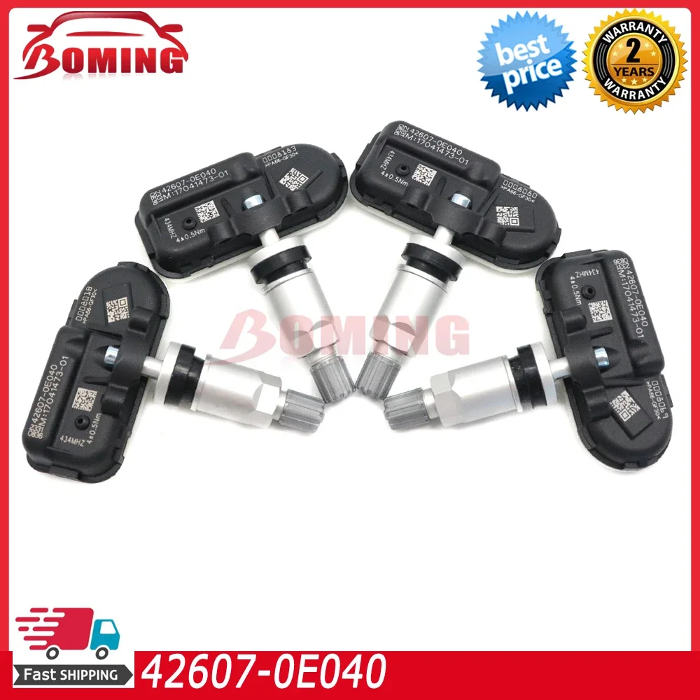 4PCS 42607-0E040 New Car Tire Pressure Monitoring System Sensor TPMS For Toyota Sienna highlander 2021 434MHz 426070E040