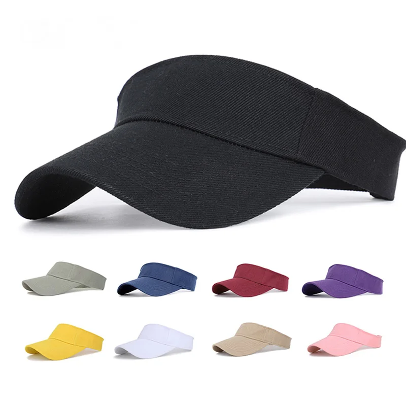 

Sports Sun Hats Adjustable Cotton Visor UV Protection Top Empty Tennis Golf Running Sports Caps Spring Summer Women Men's Cap