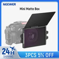 NEEWER Mini caja mate con bandeja de filtro de 4 ""x 5,65"", bandera de fibra de carbono para cámara DSLR sin espejo, Compatible con lentes de 67/72/77/82mm