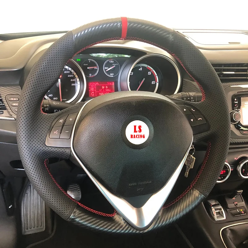 Coprivolante per Auto in Pelle Microfibra Personalizzato per Alfa Romeo Giulietta 2014-2021 e MiTo 2016-2019