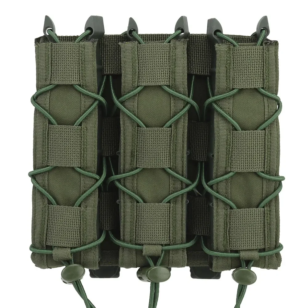 KOLINLOV Taktische Tiger Typ Lange Triple Magazin Tasche Airsoft Maschine Pistole Molle Mag Tasche.40.45 MP5 MP7 MP9 MP10 MPX Tactico Ausrüstung 4
