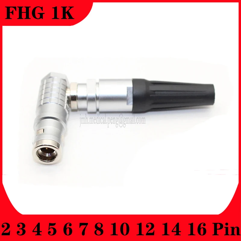 

Compatible Elbow Plug FHG 1K 2 3 4 5 6 7 8 10 12 14 16 Pins Right Angle Waterproof IP 66/68 Push-Pull Self-Latching Connector