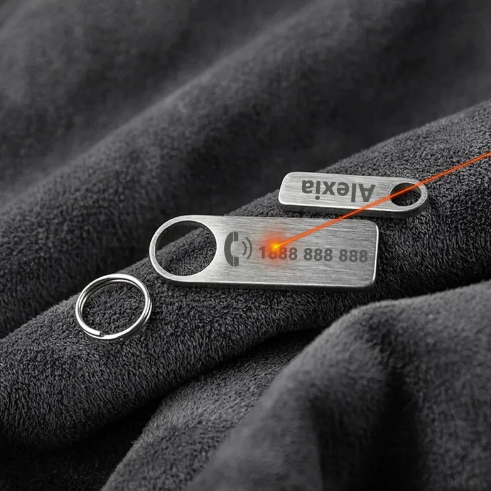 Personalized Stainless Steel Mini Keychain, Custom Name