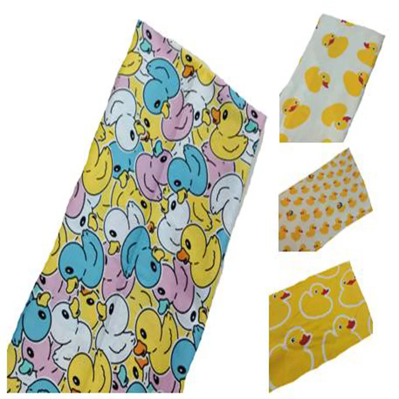 100% Cotton viaPhil Colorful Yellow Chicks & Ducks Series Printed Fabric Patchwork Cloth Dress Home Decor