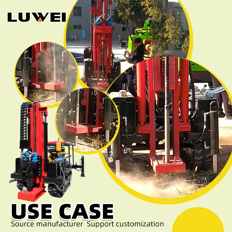 جودة عالية مجنزرة صغيرة أسفل جهاز حفر الثقب آلة حفر الديزل الهيدروليكية 200 متر DTH آلة الحفر #3