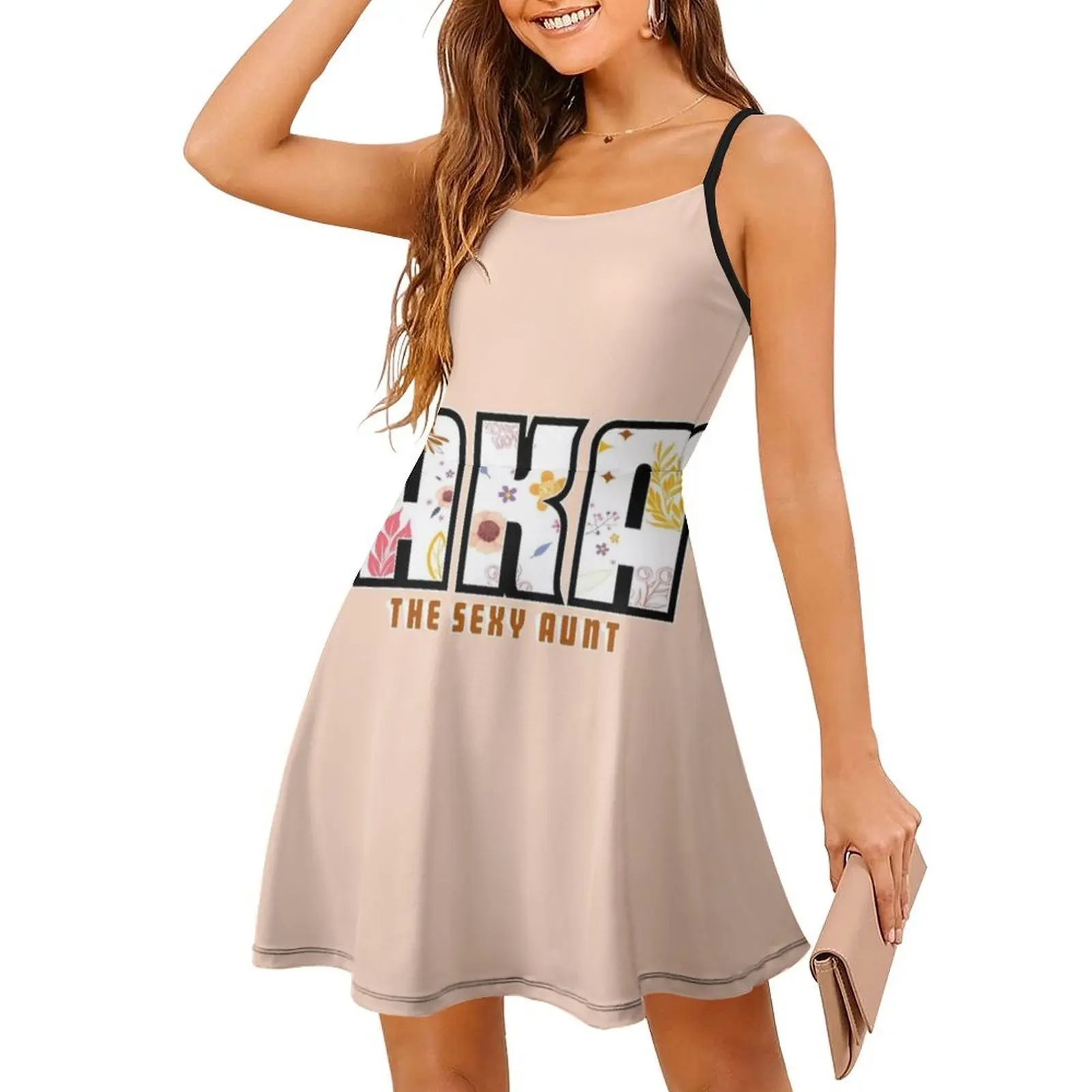 Aka The Sexy Aunt فستان بوهيمي بدون أكمام متعدد الطباعة فستان حفلات عطلة الشاطئ Aka معروف أيضًا كامرأة مثيرة للعمة المثيرة