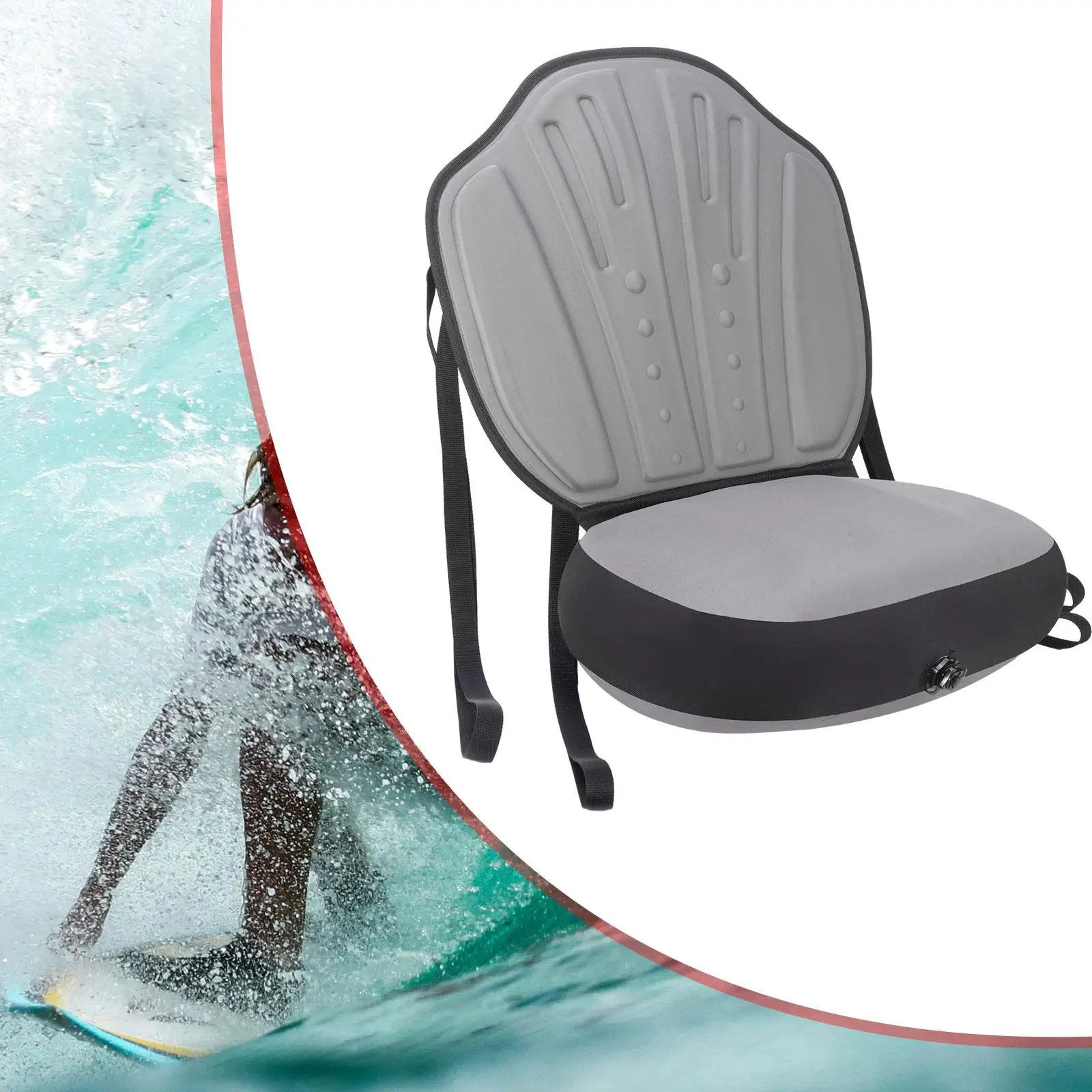 

Kayak Seat Detachable Kayak Accessory with Adjustable Strap Canoe Seat Cushion