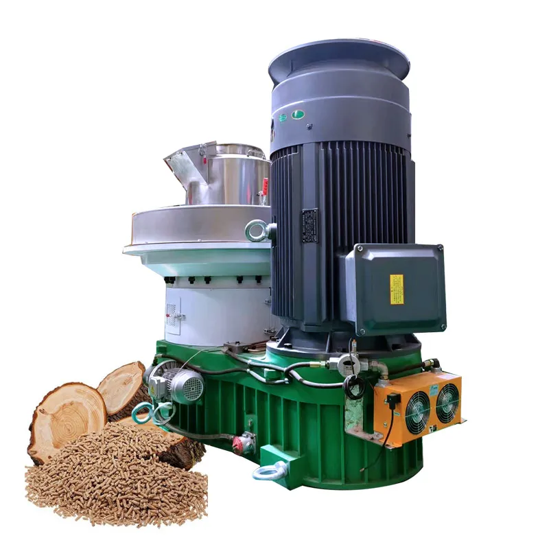 Pellet Extruding Machine for Biomass Rice Husk Wood Pellet Mill Pelletizer 1-4 TPH New Vertical Ring Die Wood