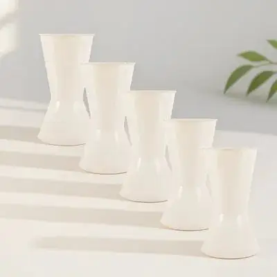 

5 Pcs Bouquet Holder Decorative Stands Fixing Plate White for Artificial Flowers