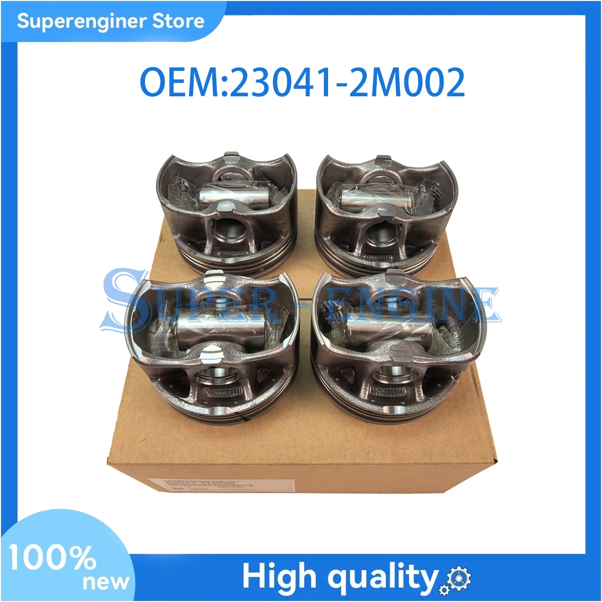 

Brand new 1.6L Piston & Pin 230412-M002 STD-AA set 4 pcs For Rio Accent Venue 2020-2024 230412M002
